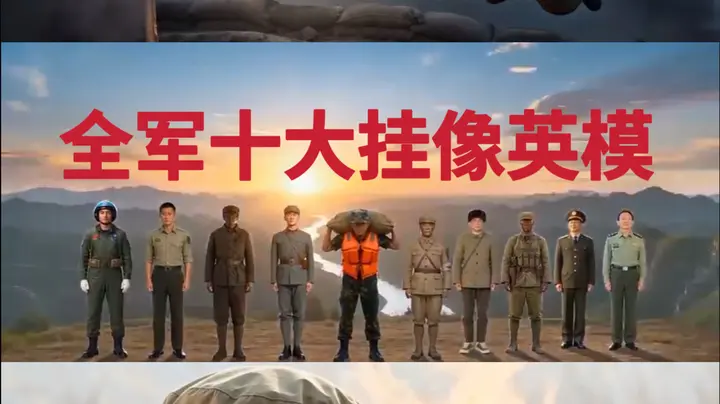 全军十大英雄挂像