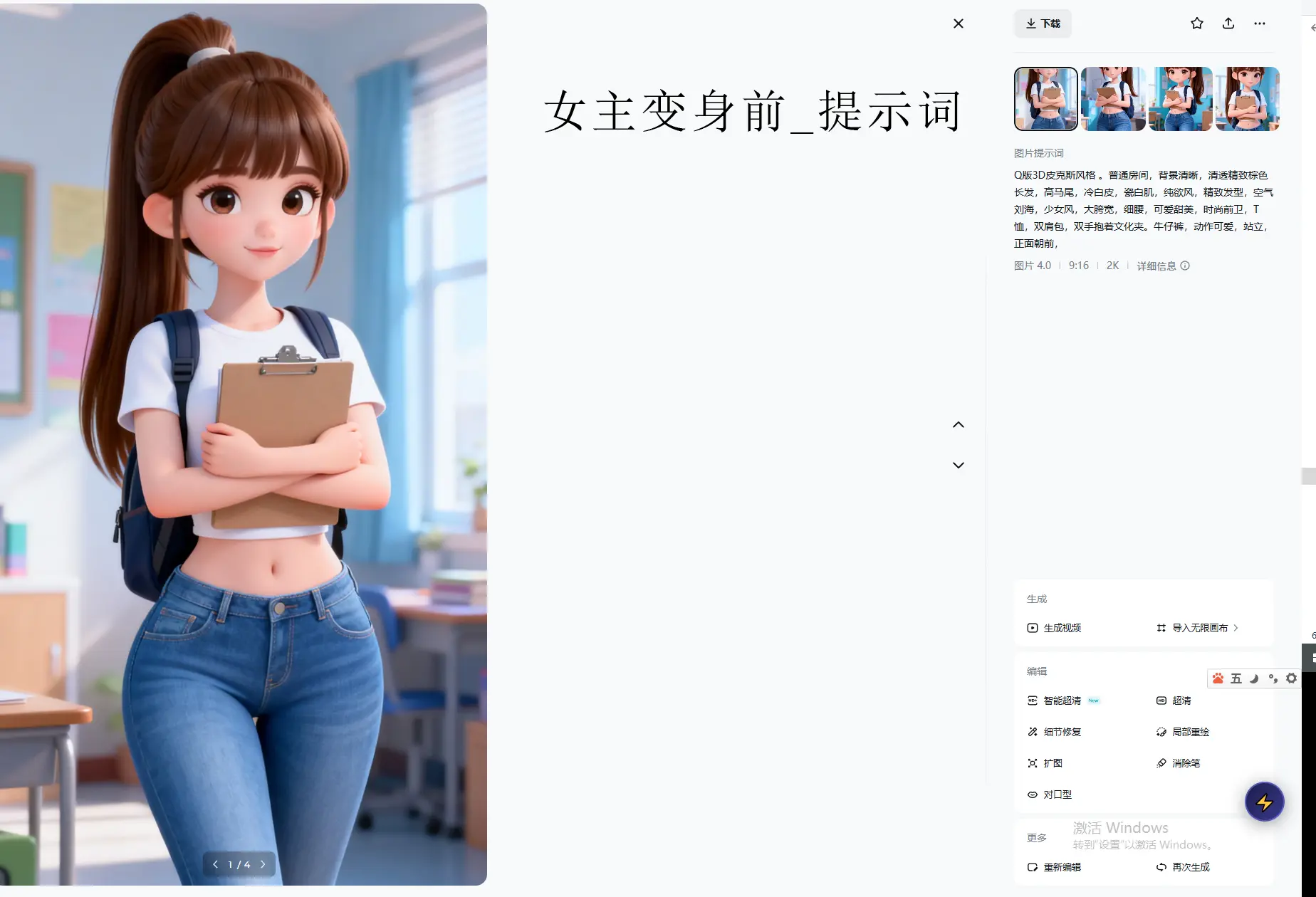 角色正面设定图